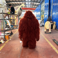 Costume de gorille rouge animatronique grandeur nature à vendre