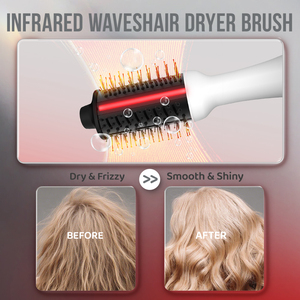 Nouvelle <span class=keywords><strong>brosse</strong></span> <span class=keywords><strong>soufflante</strong></span> multifonctionnelle infrarouge pour lisser et sécher les cheveux, sèche-cheveux à air chaud, convient à tous les types d'outils de coiffure - Product Image 4