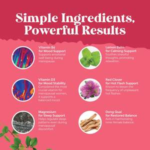 大人の女性のためのハーブ更年期障害サプリメント夜汗のための完全な多目的救済ムードグミキャンディー100% 天然ハーブ - Product Image 3