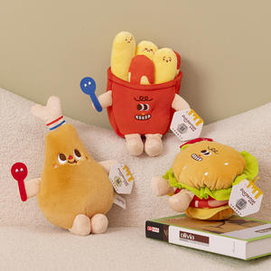 Nuevo Peluche de Hamburguesa, Perrito Caliente y Muslo de Pollo, Adorable y en Oferta, Pequeño, para Bolsos, Mochilas, Llaveros y Accesorios - Product Image 3