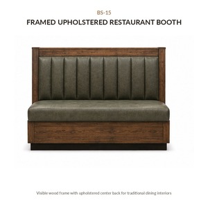 Banquette traditionnelle rembourrée pour restaurant, mobilier de restaurant avec cadre, sièges pour café, bistrot, salle à manger, USA DDP - Product Image 4