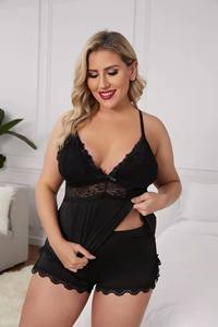 Ensemble de lingerie sexy pour femmes comprenant des bas et un <span class=keywords><strong>porte</strong></span>-<span class=keywords><strong>jarretelles</strong></span> avec des rayures robe de Bondage de grande taille - Product Image 4