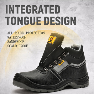 Chaussures <span class=keywords><strong>de</strong></span> Sécurité Personnalisables en Cuir Véritable Anti-Perforation et Anti-Écrasement Résistantes à l'Usure pour Hommes - Product Image 5