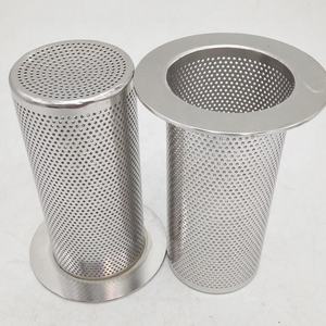Filtre en maille perforée cylindrique en acier inoxydable <span class=keywords><strong>avec</strong></span> services de soudage, de pliage et de découpe - Product Image 4