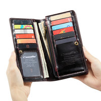 CaseMe Dompet Universal untuk Ponsel iPhone 14 13 12, Tempat Kartu Kredit Multi-Kartu, Kantong Ponsel untuk Samsung S22 Case 6.9 Inch