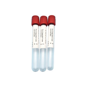 Tubes de prélèvement sanguin sous vide en verre stériles sans additif Red Hat jetables 13*100 6ml 7ml - Product Image 1