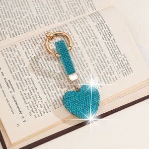 ゴージャスな漫画ハート型キーチェーンラインストーン装飾環境にやさしいおしゃれな合金ホルダー誕生日プレゼント - Product Image 4