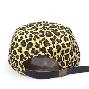 Leopard Print <b>Flat</b> Brim Five Panel Cap Unisex Spring Summer Casual Canvas Adjustable <b>Hat</b> - Product Image 4