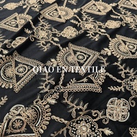 Tissu brocart texturé respirant pour Cheongsam, tricoté, nouveau style chinois, broderie de sequins, velours extensible, vêtements pour femmes et filles