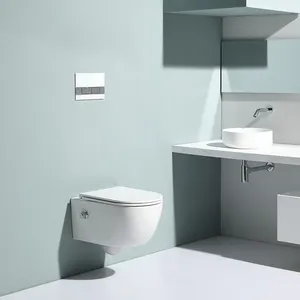 rimless bidet शौचालय Suppliers-होटल सेनेटरी वेयर दौर सफेद चीनी मिट्टी wc rimless दीवार लटका bidet टॉयलेट जर्मनी