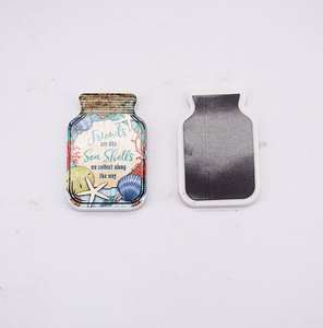 Autocollant magnétique en céramique écologique en forme de bouteille à la dérive, design végétal, souvenir de remise de diplôme, aimant de réfrigérateur, cadeau décoratif - Product Image 5