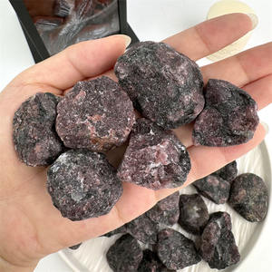 Pietra grezza naturale Semi preziosa rosso ruvida granato pietra preziosa ghiaie per la guarigione o la decorazione della casa - Product Image 2