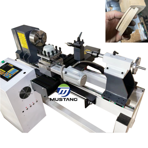 Torno automático CNC Mustang MT5025AT para madera, en acción, para la fabricación de cuencos de madera - Product Image 3