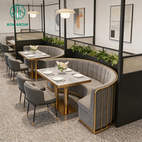 Table carrée en pierre frittée de luxe léger, très demandée, avec assise en cuir pour restaurant rapide, hamburgerie, café et stand de restauration