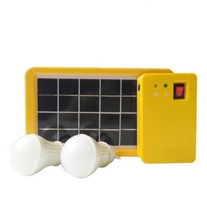 Kit de Sistema de Paneles Solares para Jardín con 3 Bombillas LED, Luz de Emergencia con Clasificación IP65 e Iluminación Solar USB - Product Image 1