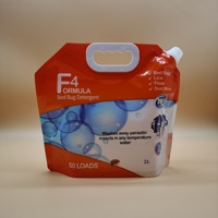 Imprimé personnalisé 250ml 400ml 1L Lessive en poudre Savon liquide rechargeable Stand up détergent à lessive Sac bec pochette emballage personnalisé