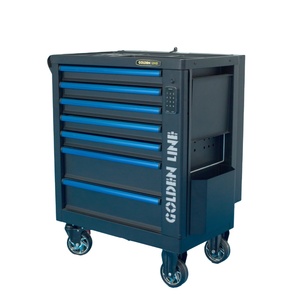Gabinete de Herramientas con Ruedas y Bloqueo Bluetooth - Almacenamiento Rodante de 7 Cajones con Luz LED, Altavoz y Panel de Colgado |   Goldenline OEM - Product Image 1