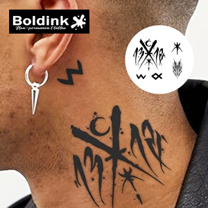 <span class=keywords><strong>Tatuaje</strong></span> Semipermanente Boldink Personalizado, Número 13 Gótico, Diseño de Luna, Arte Corporal, Resistente al Agua, Larga Duración (2 Semanas), Tinta Jagua - Product Image 3