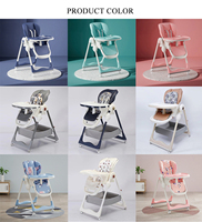 Chaise haute bébé haut de gamme Clafbebe OEM, pliable, rangement en un clic, avec ceinture 5 points, double plateau et roues, pour bébés de 6 à 36 mois