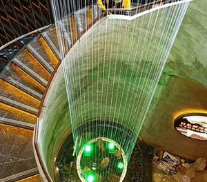 Modern paslanmaz çelik ticari çeşme Fiber optik aydınlatma kapalı/açık otel su perdesi kolay kurulum Yanyi - Product Image 5