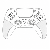 Manette de jeu sans fil OEM 4827 avec gyroscope six axes pour P4 et PC