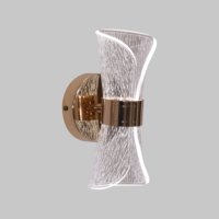 Lámpara de Pared LED Dorada de Estilo Nórdico Minimalista, con Forma de Reloj de Arena, para Decoración de Dormitorio, Estudio, Baño y Tocador