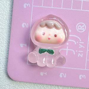 Coque de téléphone DIY en résine brillante et lumineuse à motif de fruits et de dessins animés pour bébé, accessoires pour cheveux, épingles à cheveux, accessoires en résine - Product Image 6