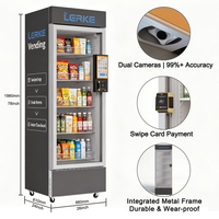 LERKE Gran Oferta: Máquina Expendedora Inteligente de 400L para Frutas, Verduras, Bebidas y Productos Frescos con Refrigeración y Tecnología IA