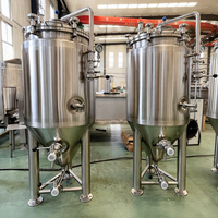 Fermenteur conique isobare à double enveloppe en acier inoxydable 50L/100L/200L pour la production de bière et la transformation des boissons et du vin