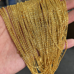 מחיר זול סיטונאי זהב <span class=keywords><strong>18</strong></span> קראט שרשרת חבל היפ הופ חלול טבעת אבזם גברים <span class=keywords><strong>18</strong></span> אינץ 1.63 מ "מ שרשרת חבל לתליון - Product Image 1