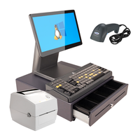 Système de point de vente (PDV) pour restaurants, système de point de vente (PDV) OEM pour Windows, tout-en-un tactile avec imprimante, processeur Core i5/i3, PC de bureau pour magasin