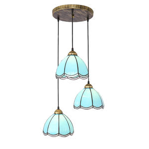 Lustre à 3 têtes de style méditerranéen, luminaire suspendu unique, créatif et simple pour les chambres d'hôtes, les bureaux, les chambres d'enfants, les salles à manger - Product Image 1