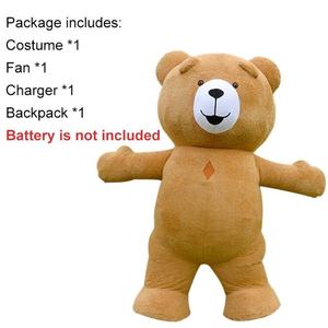 Costume gonflable de mascotte ours, personnalisable, adulte, adapté au costume de mascotte ours en peluche avec ventilateur - Product Image 5