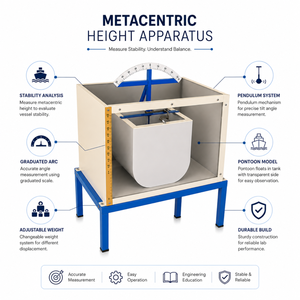 Aparato de Medición de Altura Metacentric |   Equipo de Laboratorio de Mecánica de Fluidos, Simulador de Análisis de Estabilidad de Embarcaciones, Experimento de Arquitectura Naval - Product Image 5