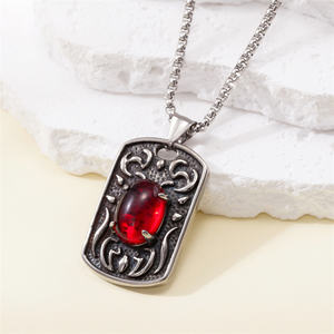 Venta al por mayor <span class=keywords><strong>de</strong></span> titanio <span class=keywords><strong>de</strong></span> acero suéter cadena diablo <span class=keywords><strong>ojo</strong></span> indio cráneo <span class=keywords><strong>Thor</strong></span> martillo cabeza <span class=keywords><strong>de</strong></span> león barco ancla colgante collar - Product Image 1