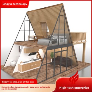 <span class=keywords><strong>Casa</strong></span> de Madera Triangular con Estructura de Acero para Acampar, Alojamiento en <span class=keywords><strong>Casa</strong></span> de Familia, Patio Exterior, Desplazable, Escénico, de Montaje Rápido - Product Image 6