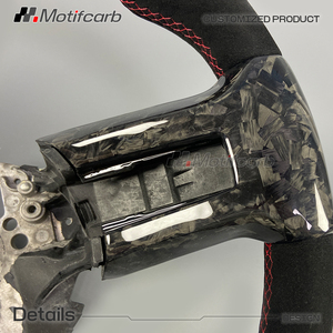 Volante de fibra de carbono forjado a medida para Ford Mustang Shelby GT GT500 Coupe Boss 302 S197 2005-2014 con empuñaduras de microfibra - Product Image 4