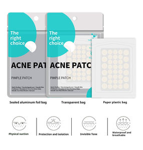 투명 표준 수성 젤 하이드로콜로이드 여드름 패치 병풀 추출물 함유 방수 통기성 모든 피부 타입 개별 포장 - Product Image 2