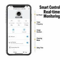Intelligente Automatische Katzentoilette 24H Auto-Reinigung App-Steuerung Ionen-Deodorant Anti-Tracking Große Kapazität Metall-Haustier-WC