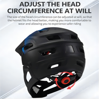 Casque de vélo intégral de sécurité pour adultes, double usage VTT, avec construction In-Mould, pour le cyclisme en descente, EN1078 OEM ODM, vente en gros