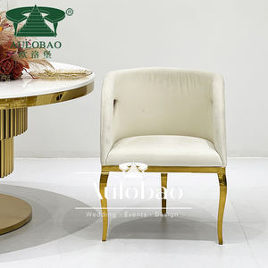Wedding Event Furniture Stainless Steel Frame Velvet Seat <b>Accent</b> <b>Chair</b> Luxurious - Product Image 3