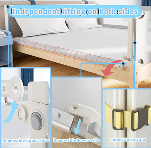 Robusta <span class=keywords><strong>Barriera</strong></span> di Sicurezza per <span class=keywords><strong>Letto</strong></span> Bambini, Rete Traspirante, Recinzione Laterale per <span class=keywords><strong>Letto</strong></span> Bambini UD - Product Image 6