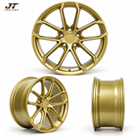 Jantes forgées 6061-T6 à double rayon, finition or poli, concaves, 18-22 pouces, 5x112 5x114.3 5x120 pour BMW Audi Mercedes-Benz