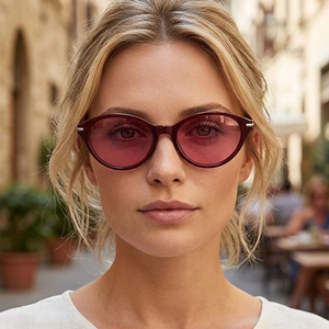 Lunettes de soleil œil de chat rétro unisexe à petite monture personnalisées avec logo 2026, protection UV400, verres PC pour femme - Product Image 4