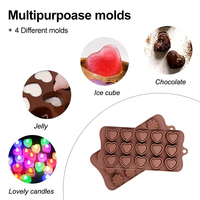 Molde de Silicona Antiadherente de Liberación Rápida para Dulces, Molde Personalizado para Bolas de Chocolate en Forma de Corazón