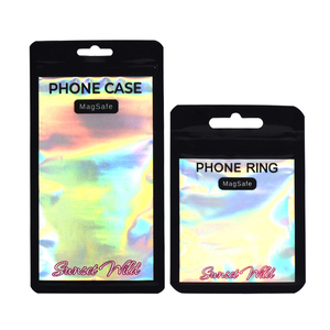 Tùy chỉnh in ấn Zip khóa nhựa ăn được bao bì Holographic nhôm kim loại kỳ lạ Mylar túi với cửa sổ - Product Image 3