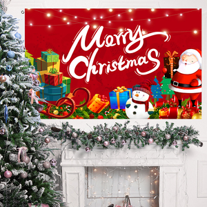 Décorations <span class=keywords><strong>de</strong></span> Noël intérieures/extérieures, drapeau en polyester double face pour fête du <span class=keywords><strong>pull</strong></span> <span class=keywords><strong>moche</strong></span>, couleurs vives, imperméable, 150*90cm - Product Image 6