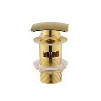Vanne de vidange carrée en laiton chromé pour lavabo, avec système Click-Clack, filetage G1-1/4", pour baignoire et salle de bain d'hôtel