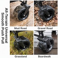 Chariot pliable multifonctionnel pour le camping, utilisation en extérieur, tout-terrain, chariot à quatre roues