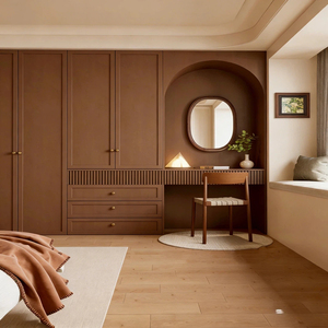 Armario de Dormitorio Tipo Vestidor, Estilo Vintage, Color Crema, Mueble de Almacenamiento Moderno para el Hogar - Product Image 5